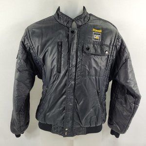 Powell Cat Vintage Jacket Trucker Bomber Style Black Tonkin Nylon Men's Small